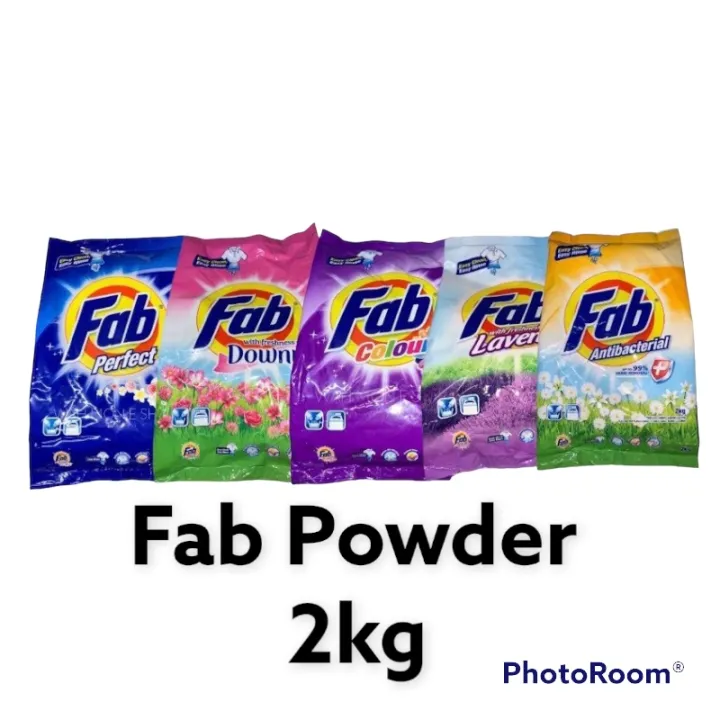 2kg Fab Detergent Powder/Sabun Serbuk Fab/快白洗衣粉(Perfect/ Colour ...