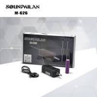 Soundmilan ไมค์ลอยไร้สาย แบบหนีบปกคอเสื้อ 2 ตัว รุ่น M-626 ย่านความถี่ UHF มีจอแสดงคลื่น*ส่งฟรี*