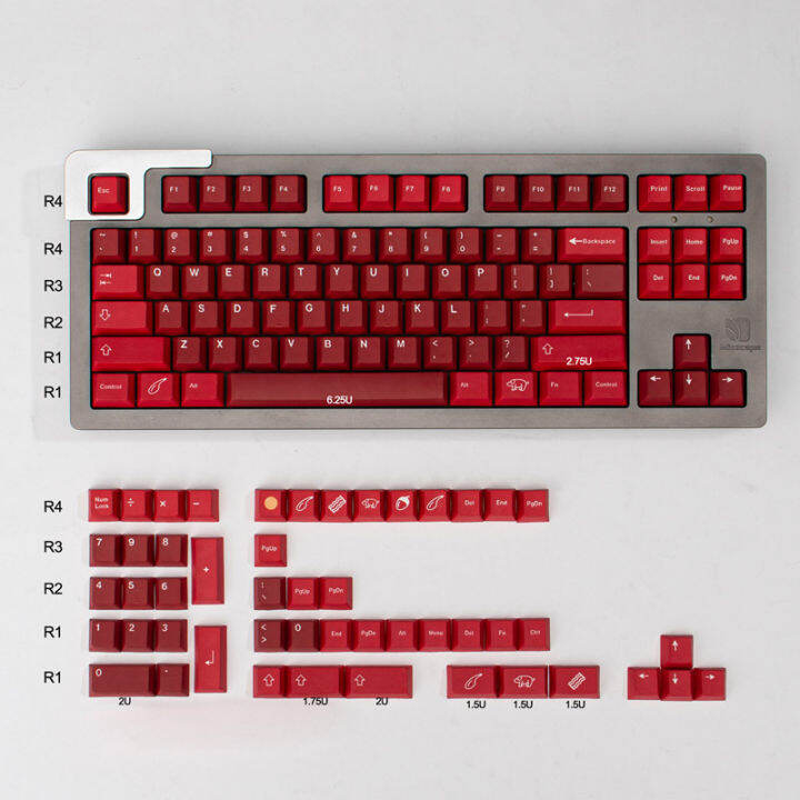 GMK Jamon Keycap 130 Keys Cherry Profile PBT Five-sided DYE-SUB Keycaps ...