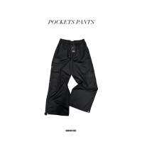 MMCHIC Pockets Pants กางเกงดีเทลกระเป๋า ขอบกางเกงยางยืดคุณภาพดี บริเวณชายขารูดใส่เป็นกางเกงขาจั๊มพ์