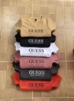 เสื้อยืดคอวี ปัก GUeSS