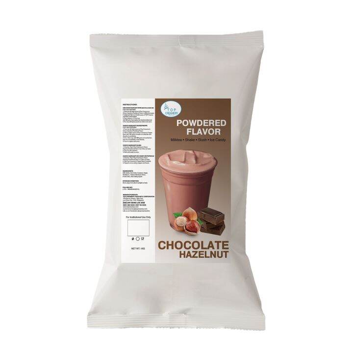 Chocolate Hazelnut Flavored Powder 1kg top creamery Lazada PH