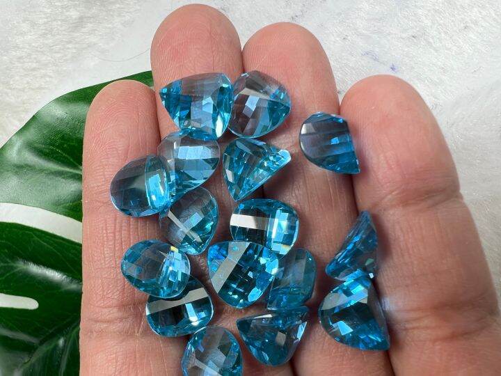 blue-topaz-เพชร-รัสเซีย-เนื้อแข็ง-พลอย-บลูโทแพซ-cz-cubic-zirconia-marquise-blue-topaz-lab-made-100-ราคาเป็น-5-เม็ด-pieces-พลอย-ขนาด-10x10-mm-มิล-17-กะรัต