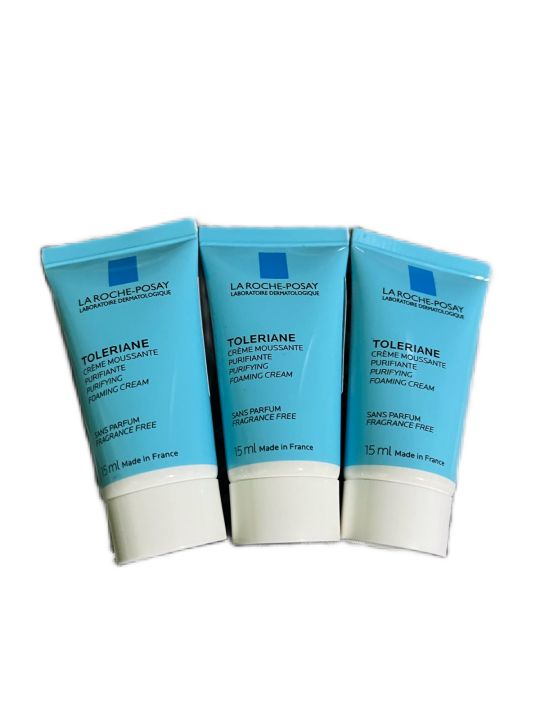 ขนาดทดลอง แพค 3 ชิ้น la Roche posay toleriane โฟมล้างหน้า