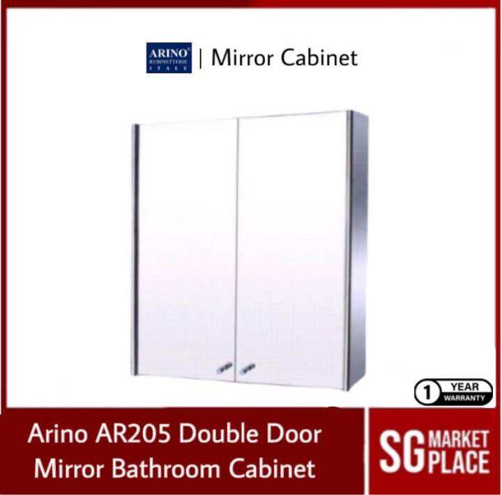 Arino Double Door Mirror Bathroom AR205 Stainless Steel Free Shipping 1 Year