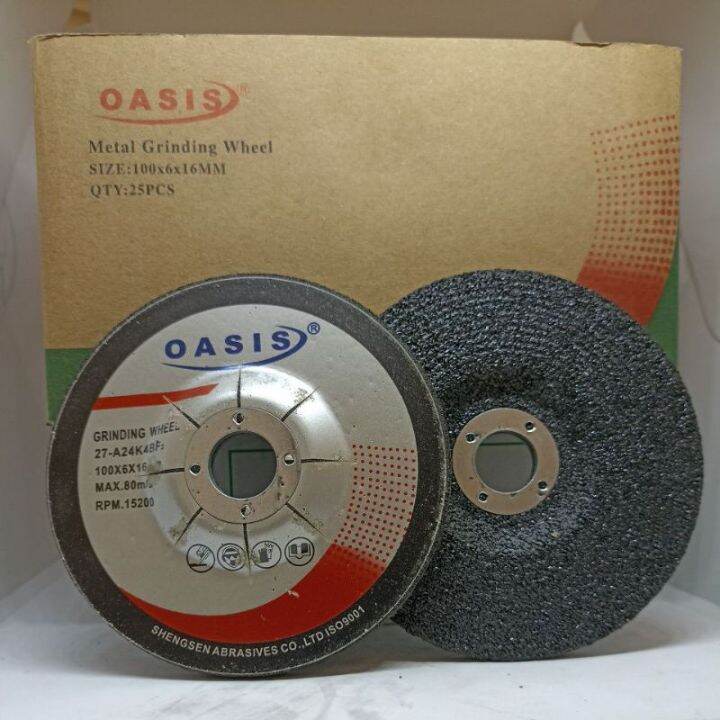 25pcs Oasis Grinding Disc 4 inch for Metal (Grinding Wheel) 100 x 6 x ...