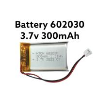 แบตเตอรี่ 602030 เข้าหัว 3.7v 300mAh 602030 MP4 GPS แบตเตอรี่ MP3 Bluetooth Stereo DIY Gift