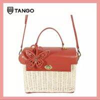 TANGO กระเป๋าแฟชั่นสตรี รุ่น MARGOT-L กระเป๋าหวาย และหนังแท้ ทรงเหลี่ยม