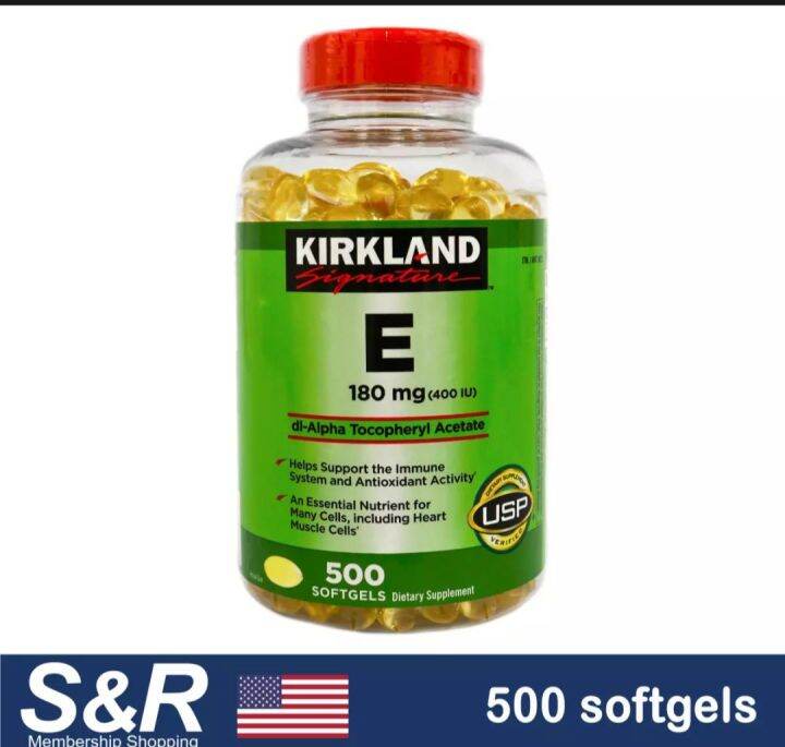 KIRKLAND SIGNATURE Vitamin E 180mg 500 softgels Lazada PH