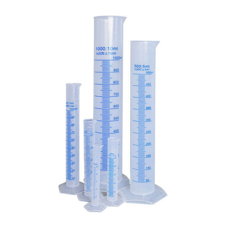 Masely 25/50/100/250/500/1000ml Plastic Measuring Cylinder Chemistry ...