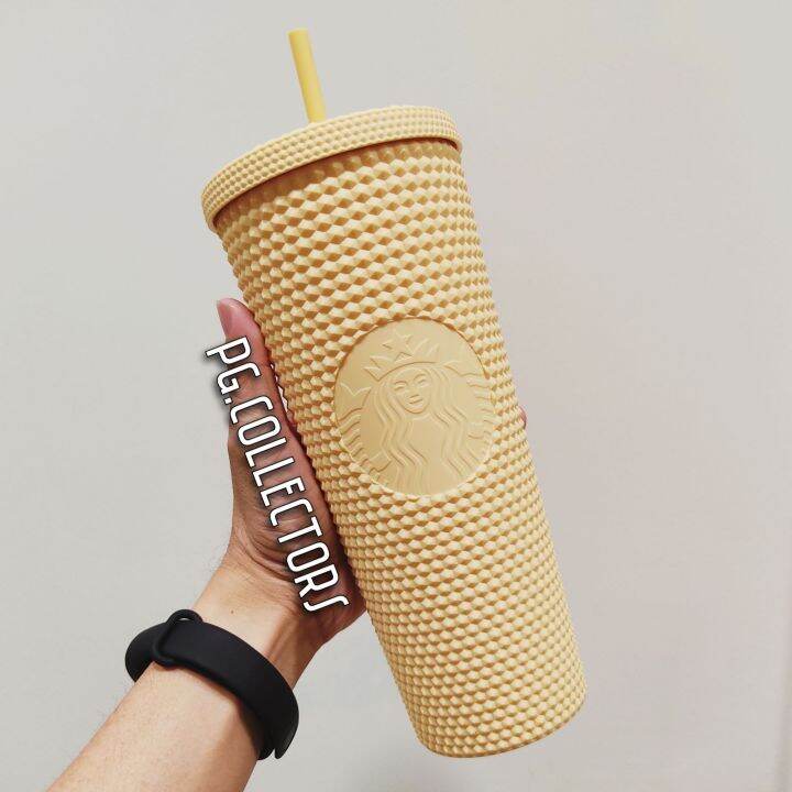 Starbucks 24oz Butter Yellow Honeycomb Baby Pastel Studded Tumbler Cold ...