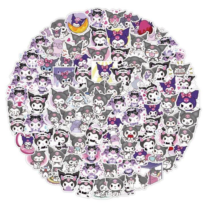 สติ๊กเกอร์ Kuromi 488 คุโรมิ 60ชิ้น ซานริโอ้ Sanrio สติ้กเกอร์ มายเม