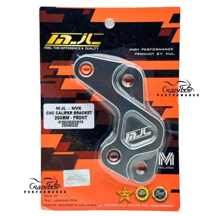 MJL RACING CNC CALIPER BRACKET 260MM NVX FRONT PLUG AND PLAY NVX155 ...