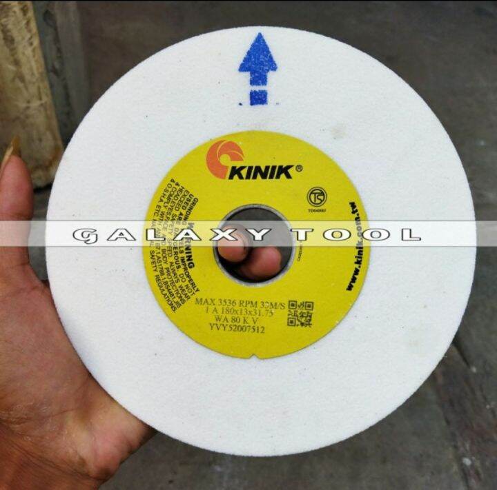 Grinding Wheel Kinik Ukuran 180 x 13 x 31.75 WA 80 KV Batu gerinda