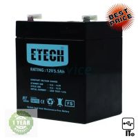 Battery 5.5Ah 12V ETECH ประกัน 1Y แบตเตอรี่ UPS เครื่องสํารองไฟคอมพิวเตอร์ เครื่องสํารองไฟ เครื่องสํารองไฟฉุกเฉิน เเบตสํารอง ไฟสํารอง ยูพีเอส