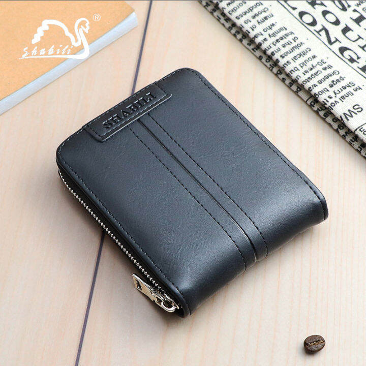 Korean fashion men's short wallet Classic explosive horizontal high