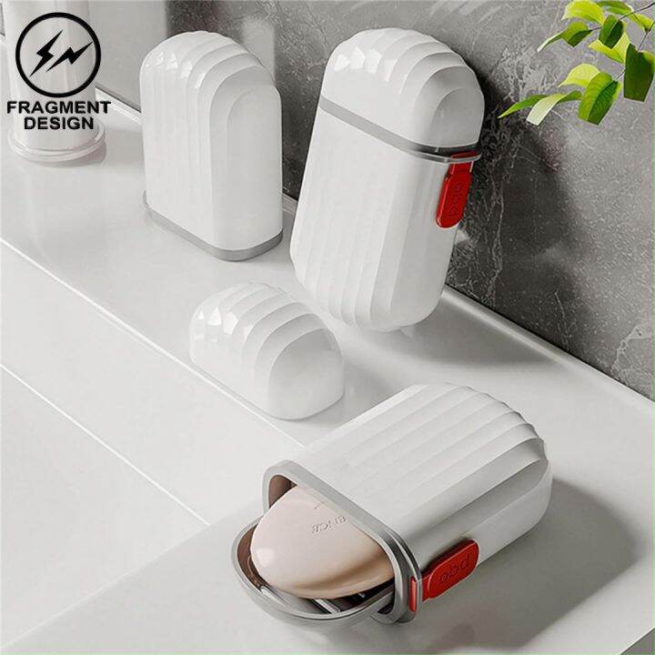 F&D Portable Anti Overflow Soap Dish Soap Box Holder Travel Soap Case