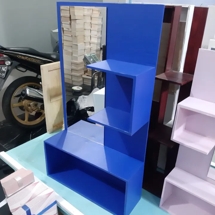 Meja Rias Rak Hiasan Dinding Gantung 70 x 40 x 12 Cm Warna Polos