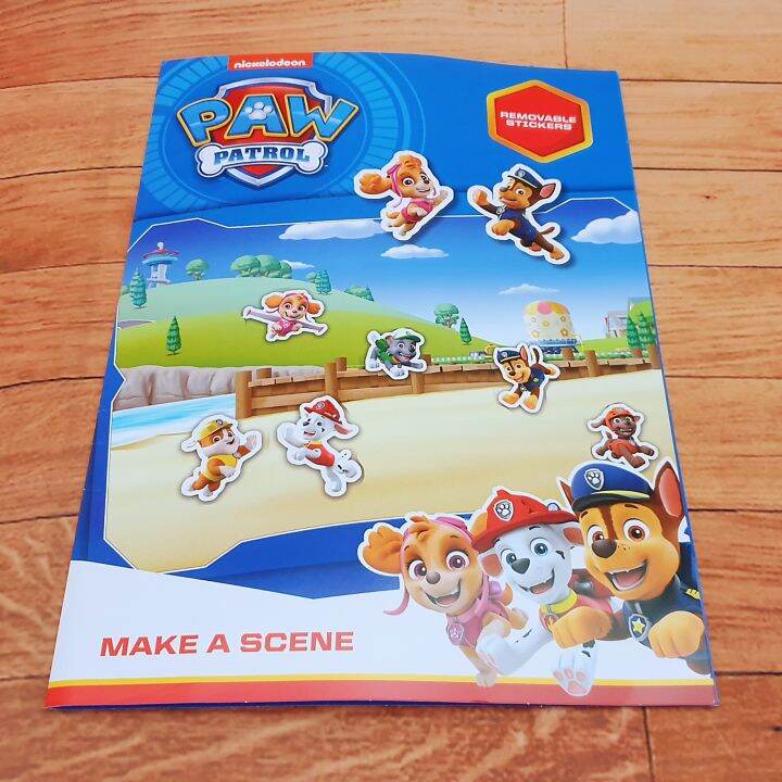Paw Patrol Reusable Stickers with Scene Kids Sticker Lazada