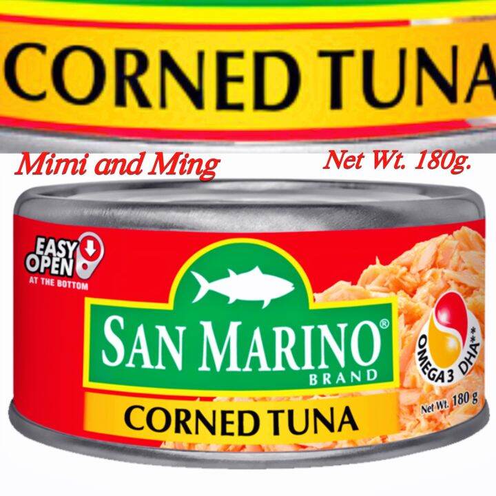 San Marino Corned Tuna Omega 3 DHA Net Weight 180g. Easy open Can. Lazada PH