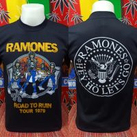 เสื้อวง Ramones วงร็อค ไม่มีตะเข็บข้าง คอฟิต ป้ายUSA เสื้อวินเทจ เสื้อทัวร์ วงดนตรีร็อคต่างประเทศ R1