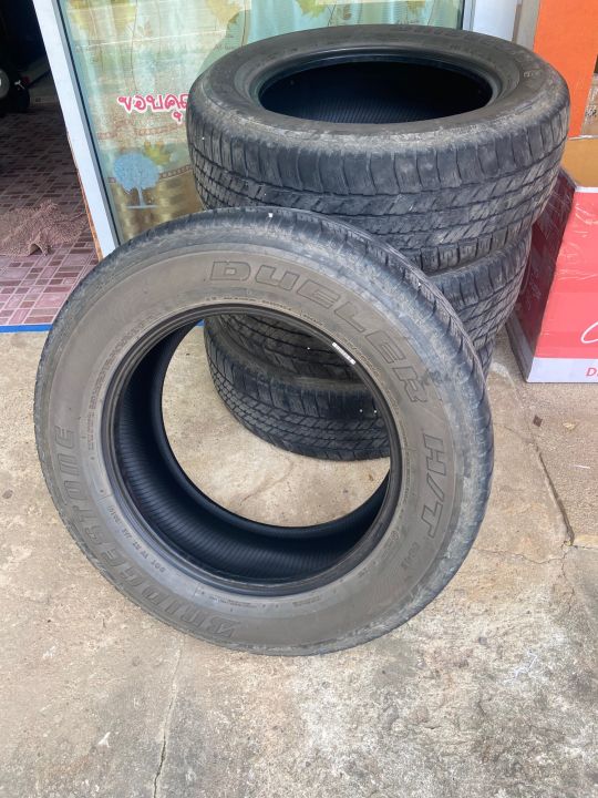 ยางเปอร์เซ็นต์-bridgestone-265-60r18-ยางปลายปี19-ลงพื้นปี20-สภาพสวยๆ