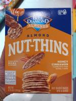 Blue Diamond Nut Thins Almond ข้าวอบกรอบ ผสมอัลมอนด์ รสน้ำผึ้ง แครกเกอร์ ขนมขบเคี้ยว ปราศจากกลูเตน  120 กรัม