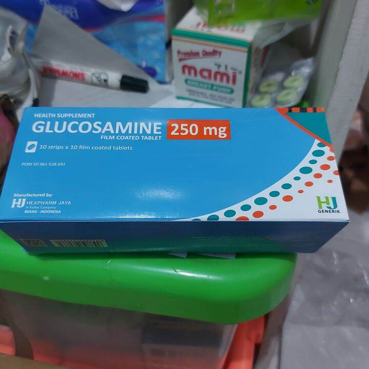 K2W Glucosamine HJ 1 strip isi 10 Tablet Obat Glukosamin Glucosamin