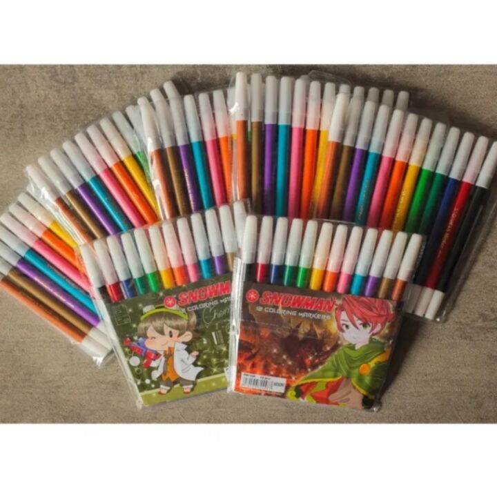 SPIDOL KECIL 12 WARNA SNOWMAN COLORING MARKER PENCIL TYPE Lazada