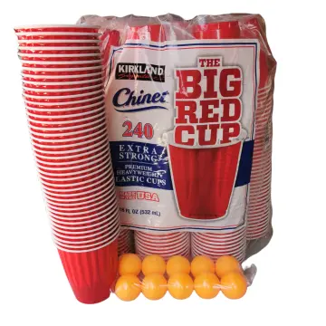  KIRKLAND SIGNATURE Chinet The Big Cup, Red,18 Oz, 240