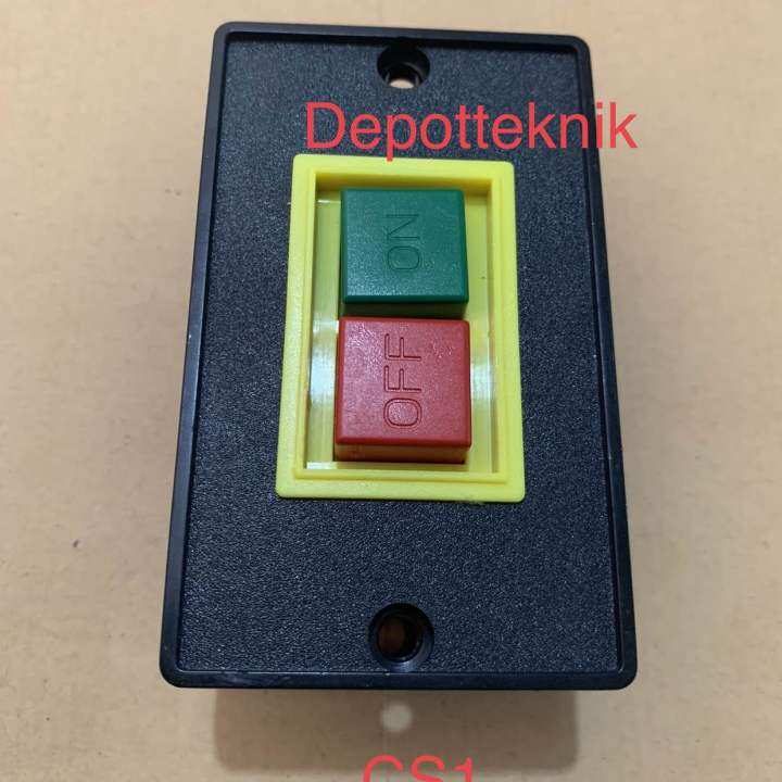 Bull switch CS1 saklar on off cs 1 for mesin jointer 6 baut tombol rata ...