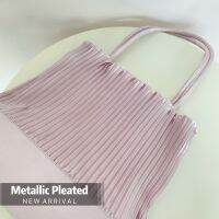 PT-M2 Mistyrose Tote Metallic Pleate กระเป๋าพลีทสีแมทาลิก