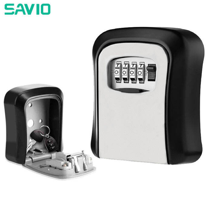 SAVIO Key Lock Box, 4 Digit Combination Key Storage Lock Box, Wall ...