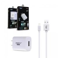 สายชาร์จ Lightning(IPhone) พร้อมอแดปเตอร์  ชาร์จเร็ว 1A สีขาว Energy premium smart charger kit