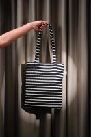 STRIPED TOTE BAG (BLACK)