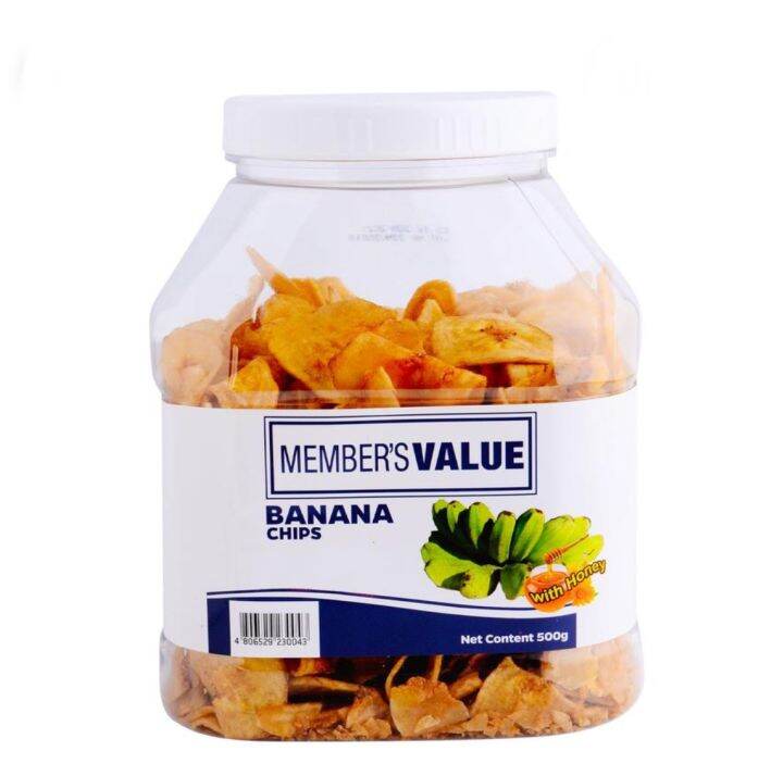 Member's value banana chips with honey 500g Lazada PH
