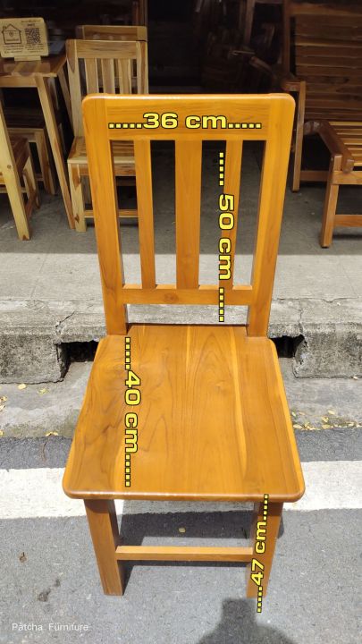 เก้าอี้ไม้สัก-เก้าอี้พนักพิง-เก้าอี้นั่งทานข้าว-เก้าอี้โต๊ะรับแขก-เคลือบเงา-ประกอบเสร็จพร้อมใช้งาน