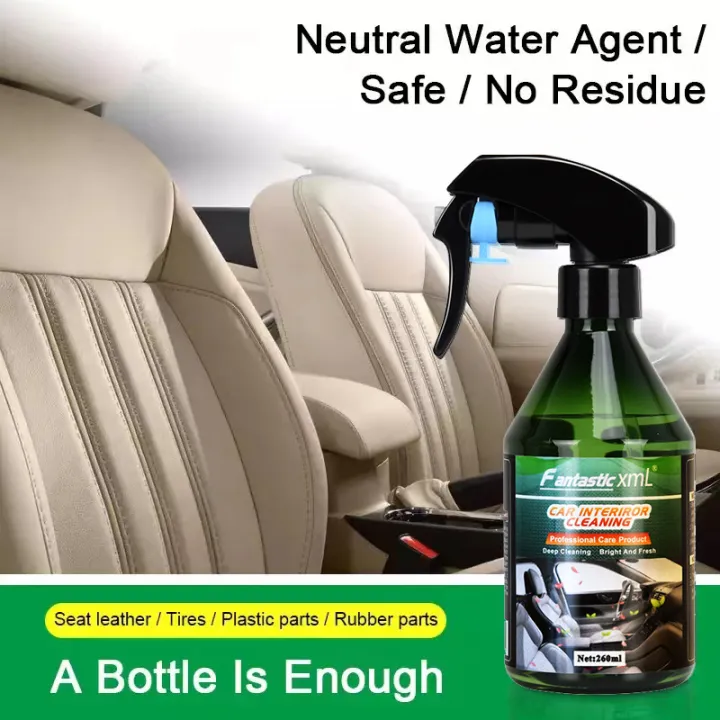 Car Interior Cleaning Spray 260ml Car Shampoo with Wax and Foam for Car Multi Purpose Detailing