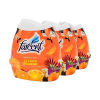 เจลปรับอากาศ FARCENT CITRUS ORANGE 200 ก. แพ็ก 3 ชิ้น. AIR FRESHENER GEL FARCENT CITRUS ORANGE 200G 3PCS