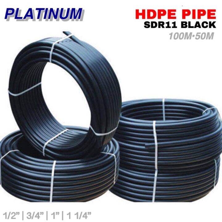 100 Mtrs SDR11 HDPE Black Pipe Waterline & Farm Garden Irrigation