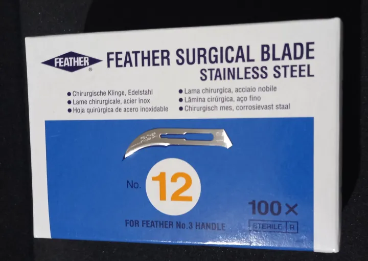 FEATHER SURGICAL BLADE NO.12 // per 1 piece =17php Lazada PH