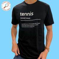 เสื้อยืด เทนนิส T-shirt tennis ลาย Tennis meaning สีดำ ผ้าคอตตอน 100% ผ้าดีมาก พร้อมส่ง