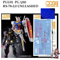 ดีคอลน้ำ[ DDB-CORGI] PGU 01 RX-78-2.0 UNLEASHED WATER DECAL [BRONZE SILVER] PG 1/60 FLUORESCENT DPGU 01 PGU01