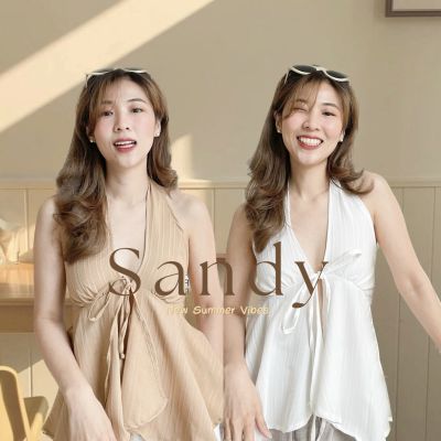 🤍 Sandy Top 🤎 คล้องคอผูกหน้าสุดแซ่บ🔥(270.-)
