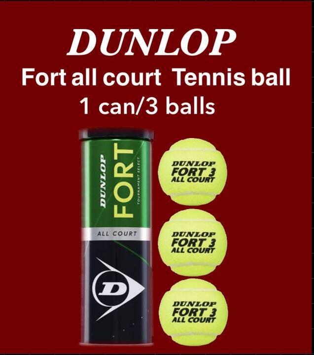 Tennis ball Dunlop Fort all court (1 can/3 balls) ลูกเทนนิส คุณภาพดี