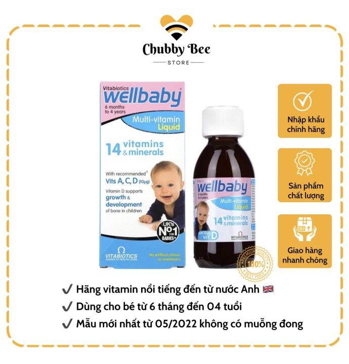 Wellbaby Từ Anh Quốc Dạng Siro Cho Bé Từ 6 Tháng đến 4 Tuổi | Lazada.vn