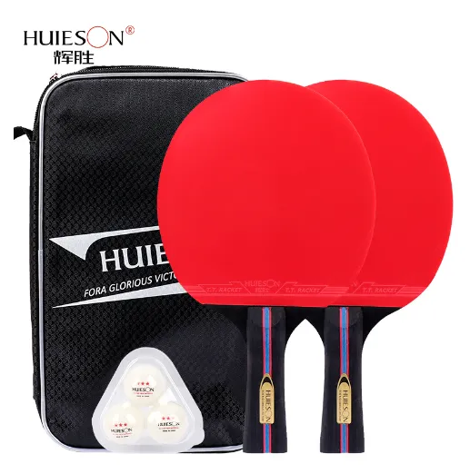 Huieson Table Tennis Rackets S300 S600 7 Wood Paddle Sticky Rubber Ping