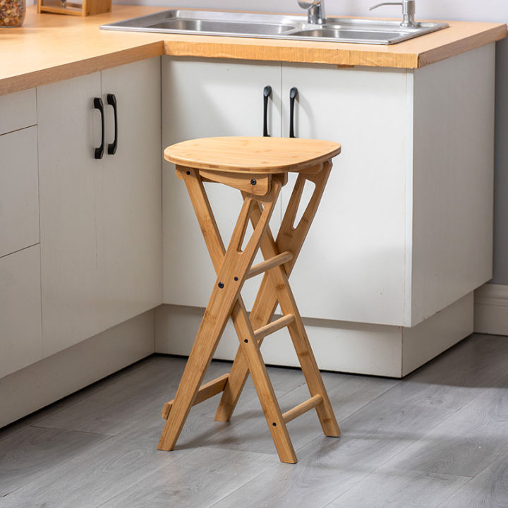 Solid wood space saving deals bar and stools