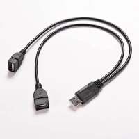 USB 2.0หญิงคู่ USB USB สายเคเบิลอะแดปเตอร์ Splitter สายชาร์จ USB รองรับ USB Universal Adapter