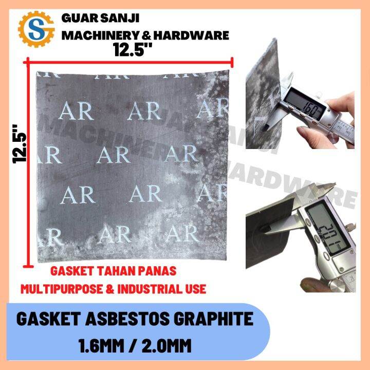 GASKET ASBESTOS AR GRAPHITE 1.6MM 2.0MM GASKET KERTAS TAHAN PANAS MULTIPURPOSE USE INDUSTRIAL